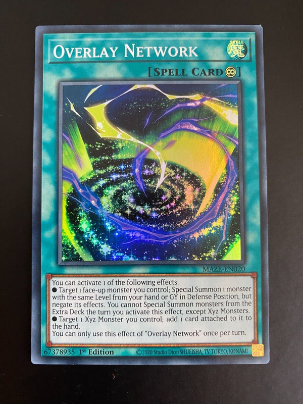 Yugioh Overlay Network MAZE-EN020 Ultra Rare 1st Edition NM/MINT