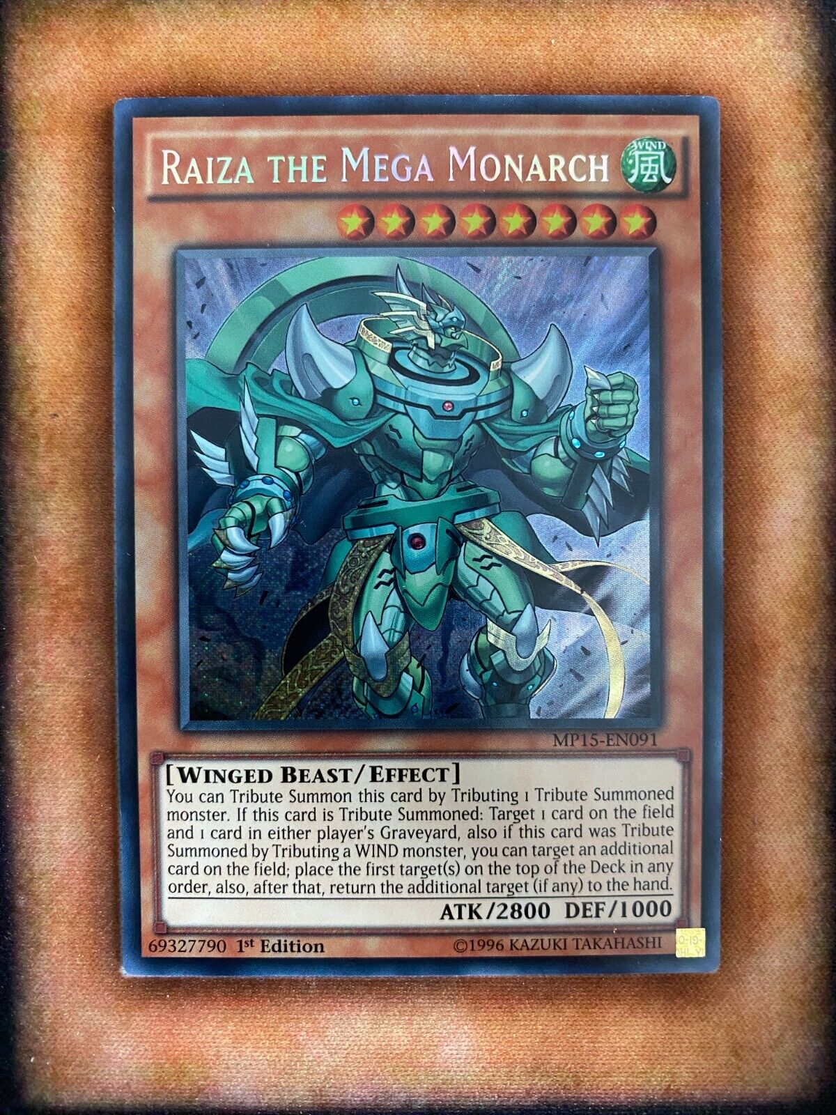 Yugioh Raiza the Mega Monarch MP15-EN091 Secret Rare 1st Edition VLP-NM