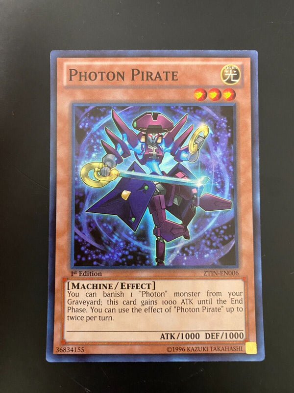 Yugioh Photon Pirate ZTIN-EN006 Super Rare 1st Edition VLP/NM