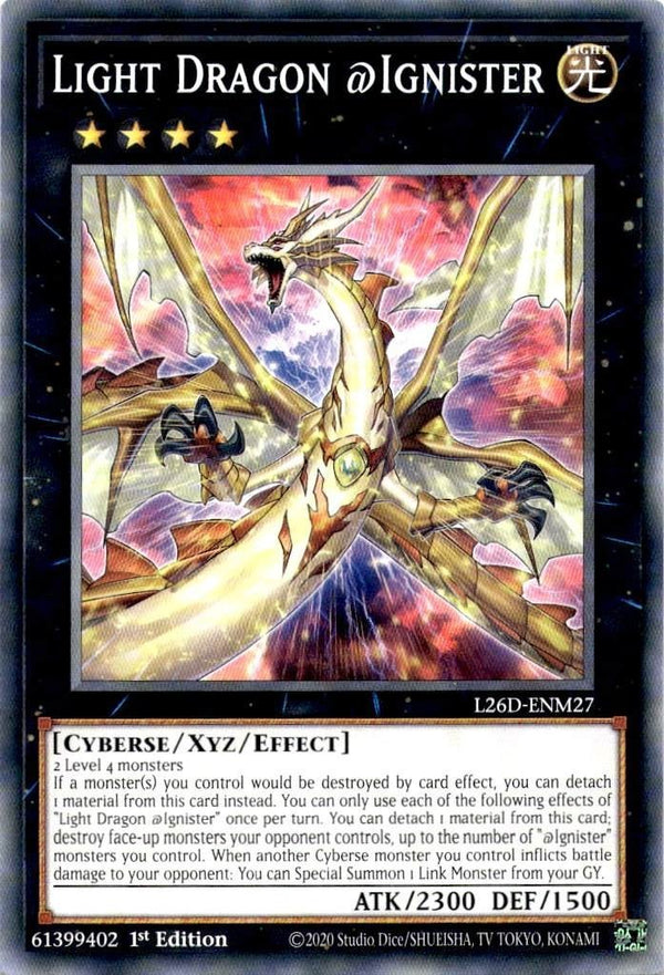 Yugioh Light Dragon @Ignister L26D-ENM27 Common 1st Edition NM