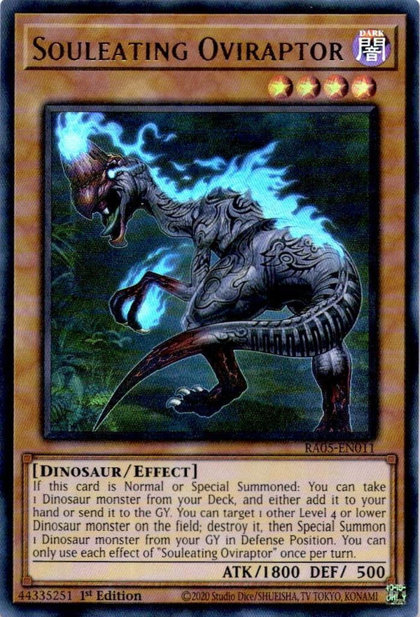 Yugioh Souleating Oviraptor RA05-EN011 NA Print Ultra Rare 1st Edition NM