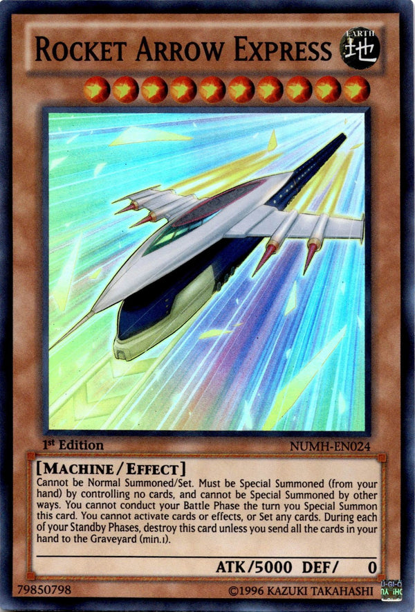 Yugioh Rocket Arrow Express NUMH-EN024 Super Rare 1st Edition NM