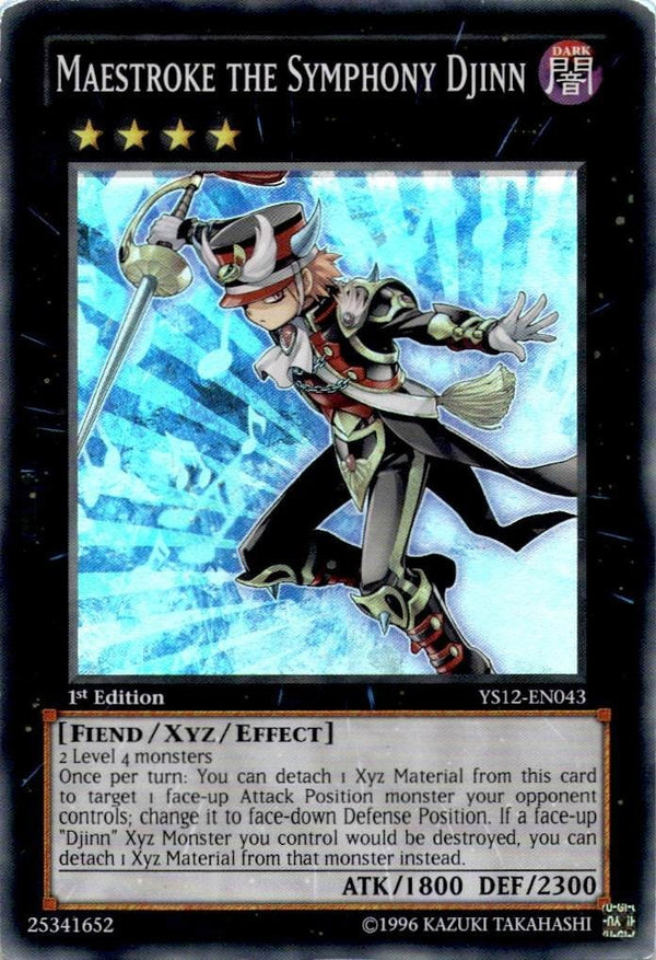 Yugioh Maestroke the Symphony Djinn YS12-EN043 Super Rar HP FOIL SHIFT MISPRINT