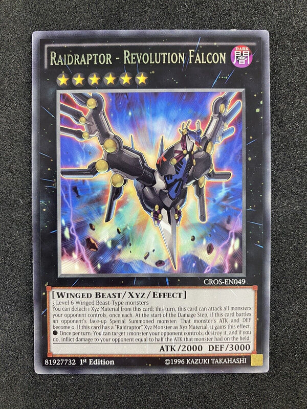 Yugioh Raidraptor - Revolution Falcon CROS-EN049 1st Edition Rare NM