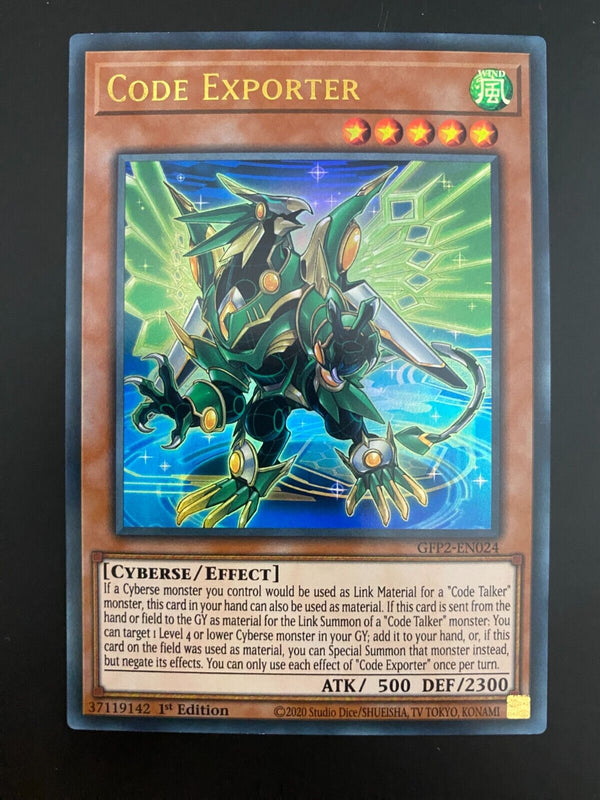 Yugioh Code Exporter GFP2-EN024 1st Edition Ultra Rare NM/MINT