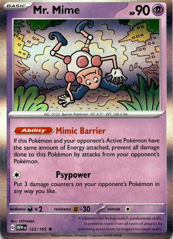 Pokemon Mr. Mime 122/165 Pokemon 151 Holo NM