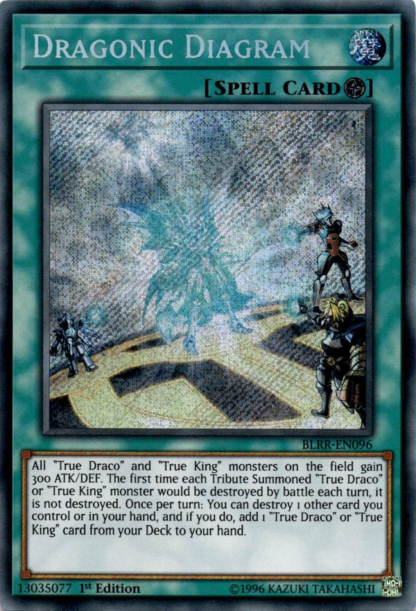 Yugioh Dragonic Diagram BLRR-EN096 Secret Rare 1st Edition LP