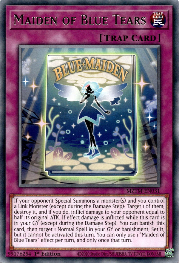Yugioh Maiden of Blue Tears MZTM-EN031 Rare 1st Edition NM