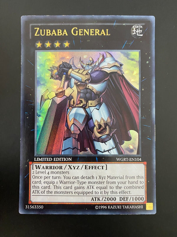 Yugioh Zubaba General WGRT-EN104 Ultra Rare Limited Edition LP