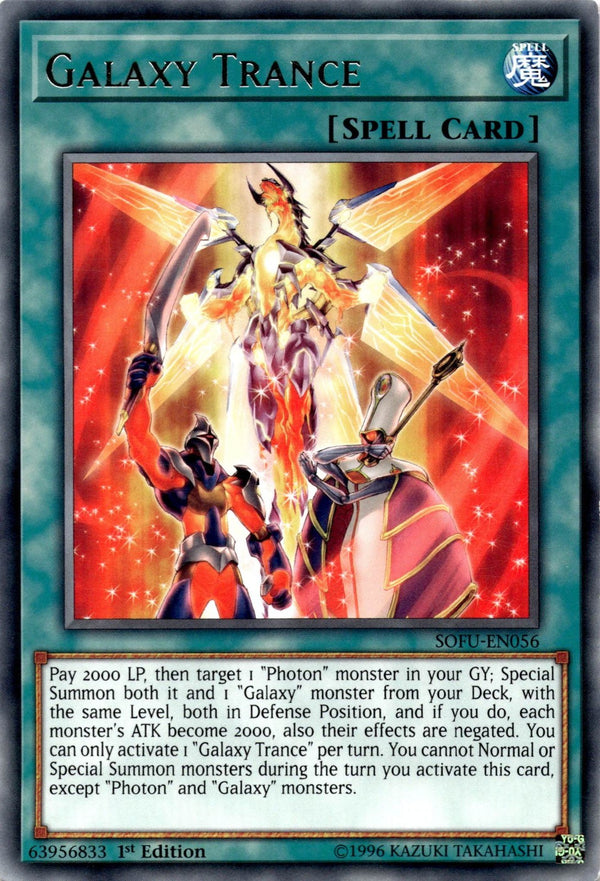 Yugioh Galaxy Trance SOFU-EN056 Rare 1st Edition LP