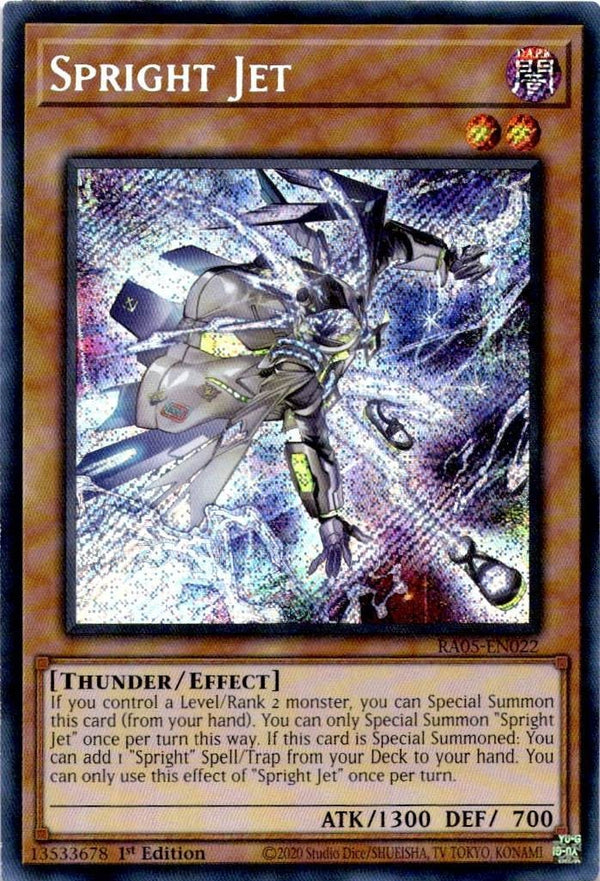 Yugioh Spright Jet RA05-EN022 NA Print Secret Rare 1st Edition NM