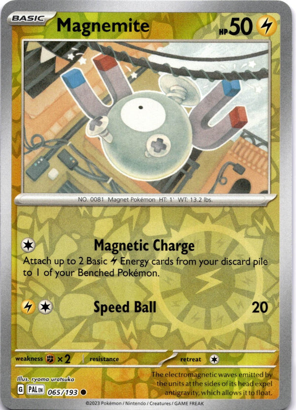Pokemon Magnemite 065/193 Paldea Evolved Reverse Holo NM