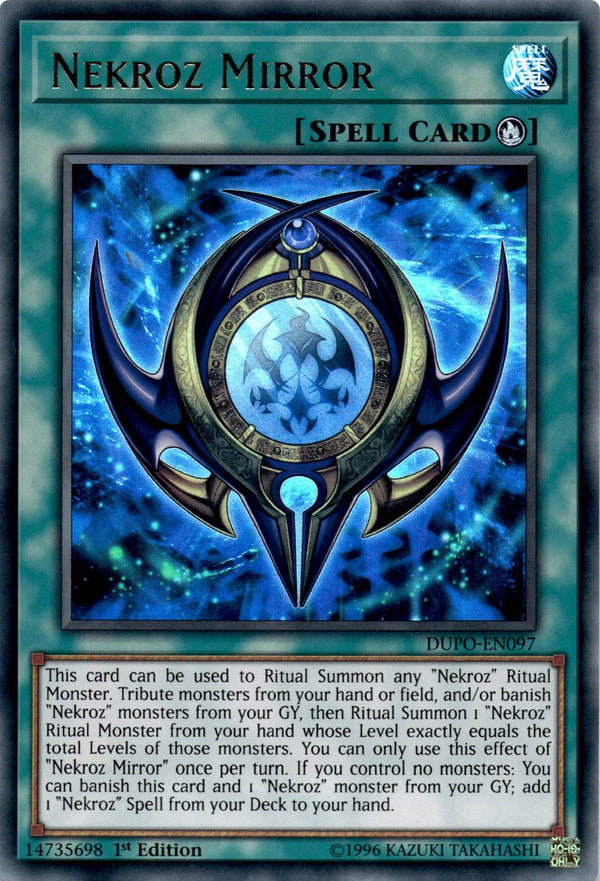 Yugioh Nekroz Mirror DUPO-EN097 Ultra Rare 1st Edition NM