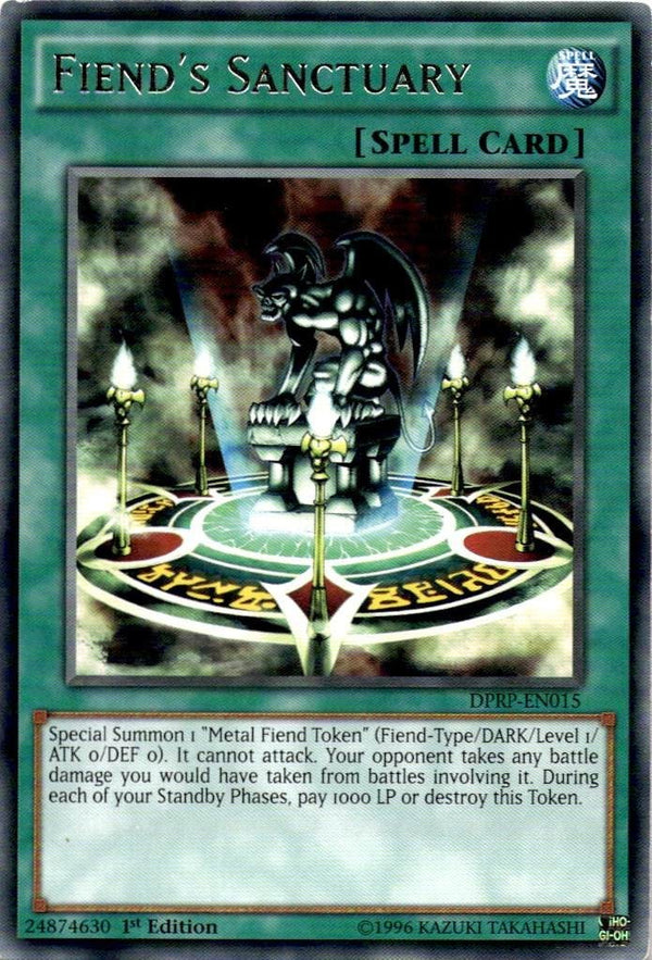 Yugioh Fiend's Sanctuary DPRP-EN015 Rare 1st Edition LP/NM
