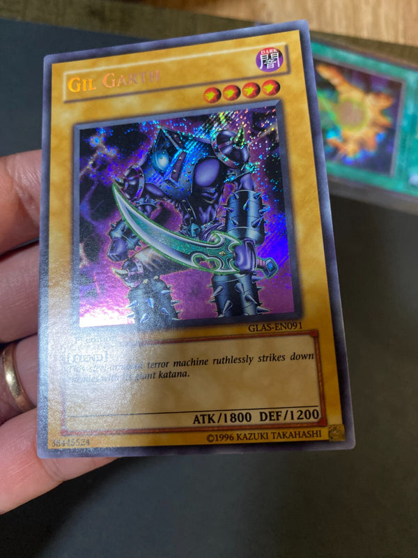 Yugioh Gil Garth GLAS-EN091 Secret Rare 1st Edition Euro NM