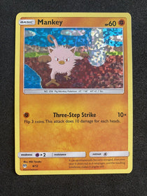 Pokemon Mankey 8/12 McDonald's Promo Card 2019 LP - Indents