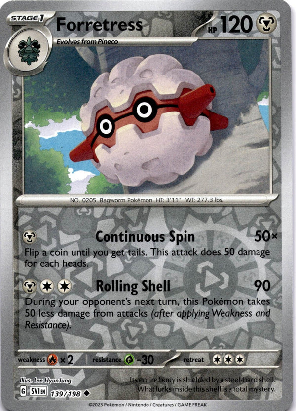 Pokemon Forretress 139/198 Scarlet Violet Base Reverse Holo NM