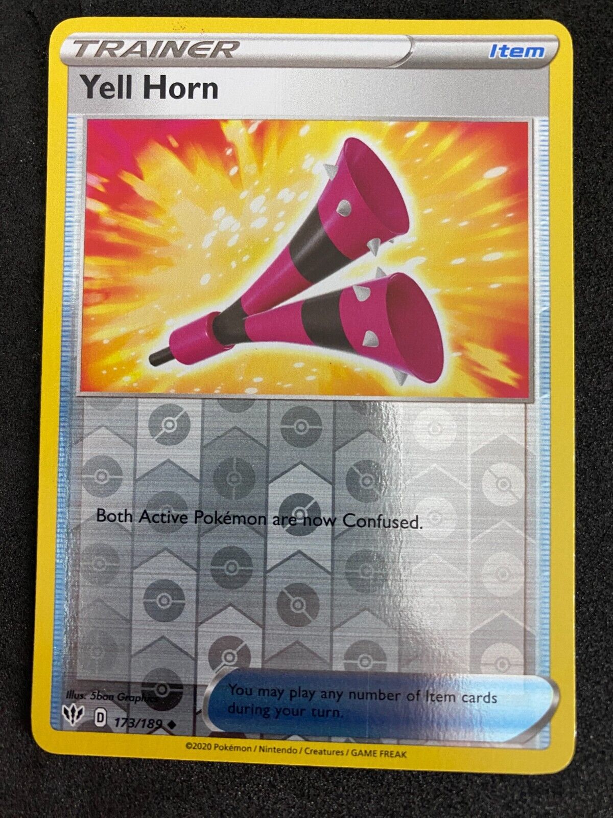 Pokemon Yell Horn 173/189 Darkness Ablaze Reverse Holo NM-MINT