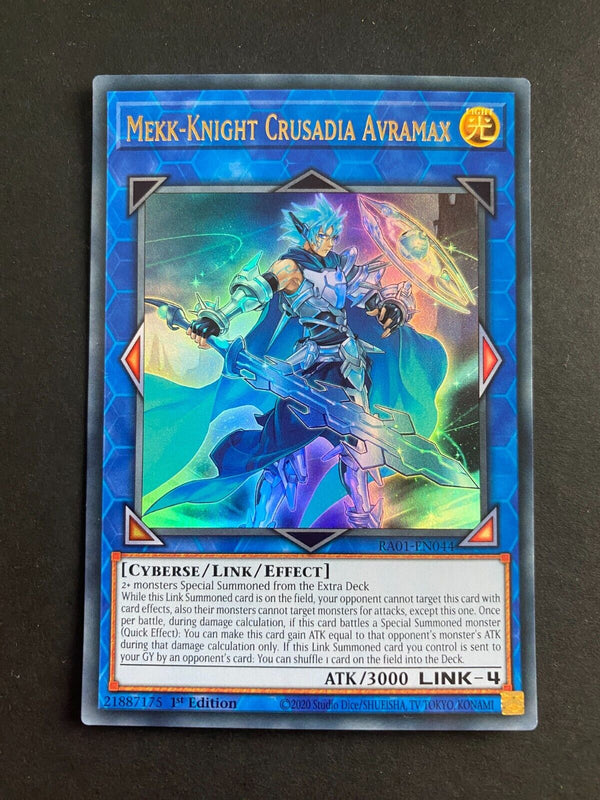Yugioh Mekk-Knight Crusadia Avramax RA01-EN044 Ultra Rare 1st Edition LP