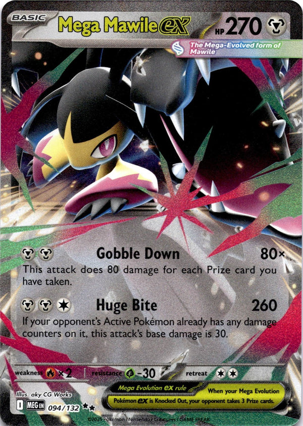 Pokemon Mega Mawile ex 094/132 Mega Evolution Full Art Holo NM