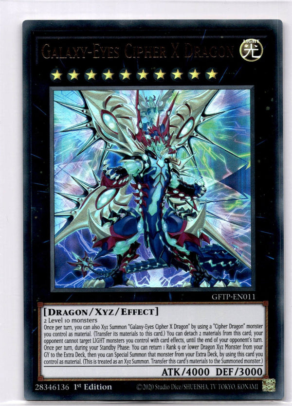 Yugioh Galaxy-Eyes Cipher X Dragon GFTP-EN011 Ultra Rare 1st Edition NM