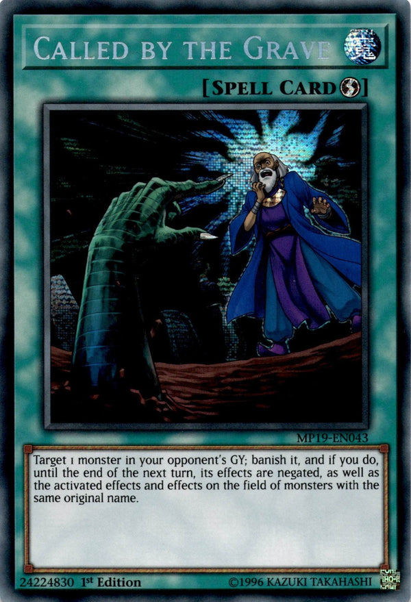 Yugioh Called by the Grave MP19-EN043 Secret Rare 1st Edition NM