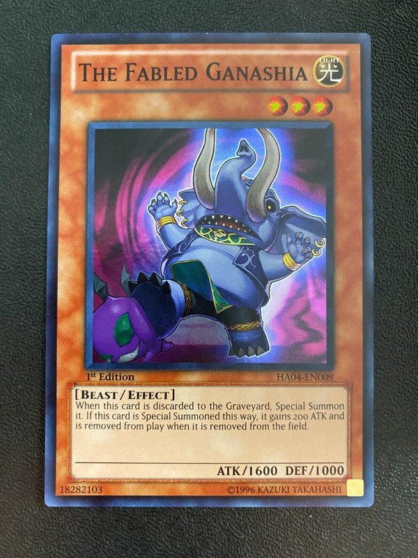 Yugioh The Fabled Ganashia HA04-EN009 Super Rare 1st Edition NM/MINT