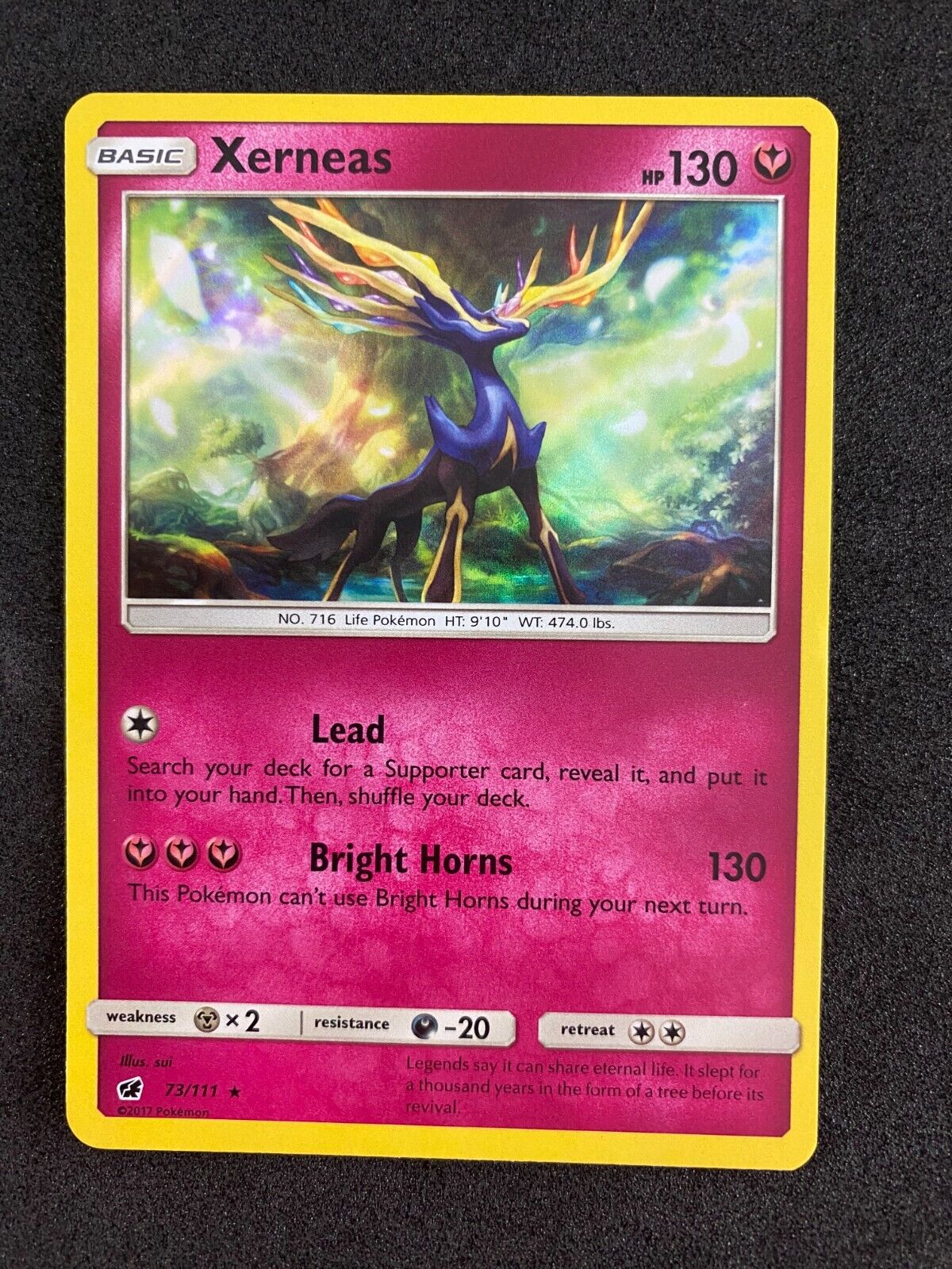 Pokemon Xerneas 73/111 Crimson Invasion Holo NM