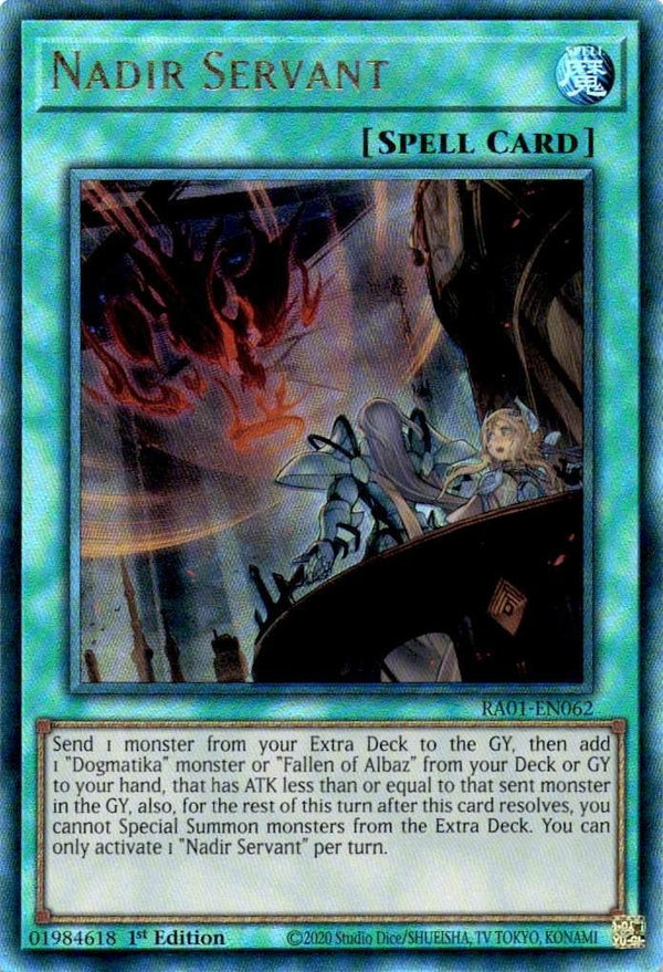 Yugioh Nadir Servant RA01-EN062 Ultimate Rare 1st Edition NM
