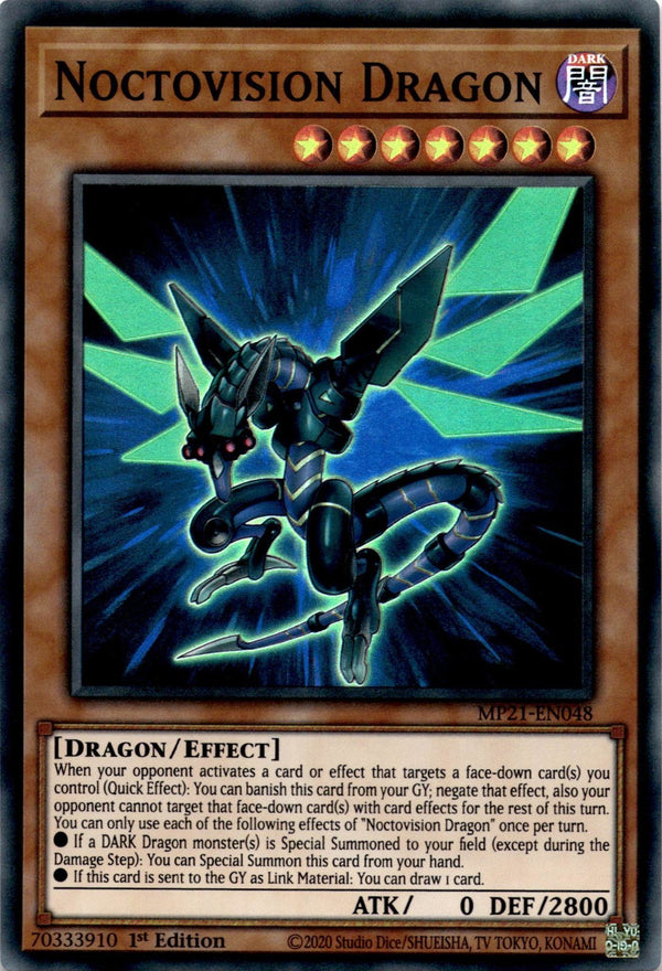 Yugioh Noctovision Dragon MP21-EN048 Super Rare 1st Edition NM