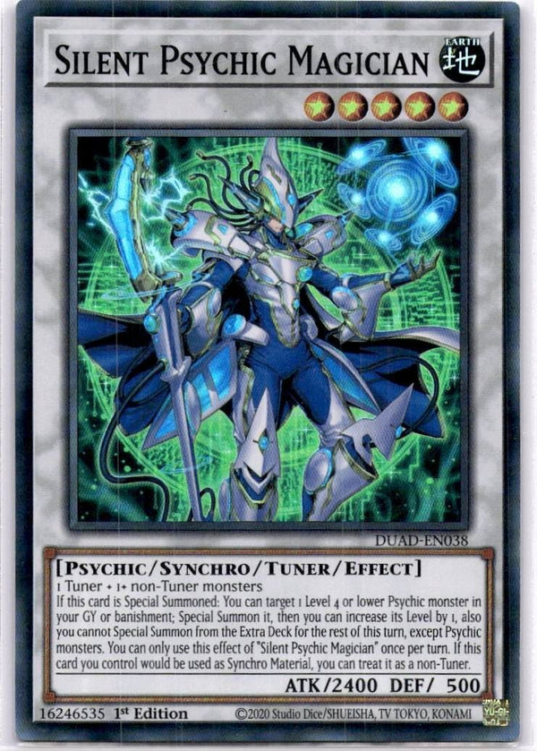 Yugioh Silent Psychic Magician DUAD-EN038 Super Rare 1st Edition NM