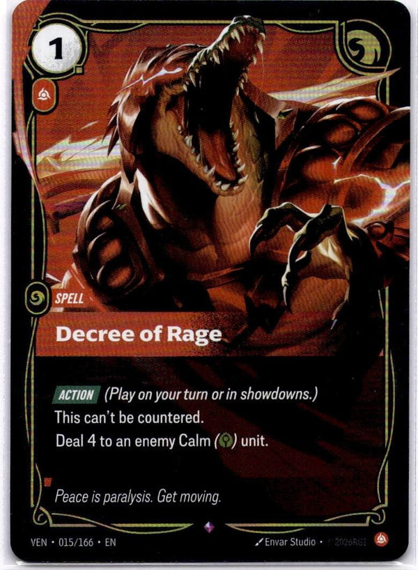 Riftbound Decree of Rage 015/166 Vendetta Rare NM