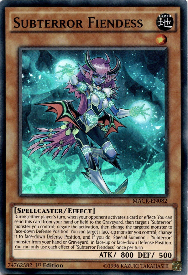 Yugioh Subterror Fiendess MACR-EN082 Super Rare 1st Edition LP