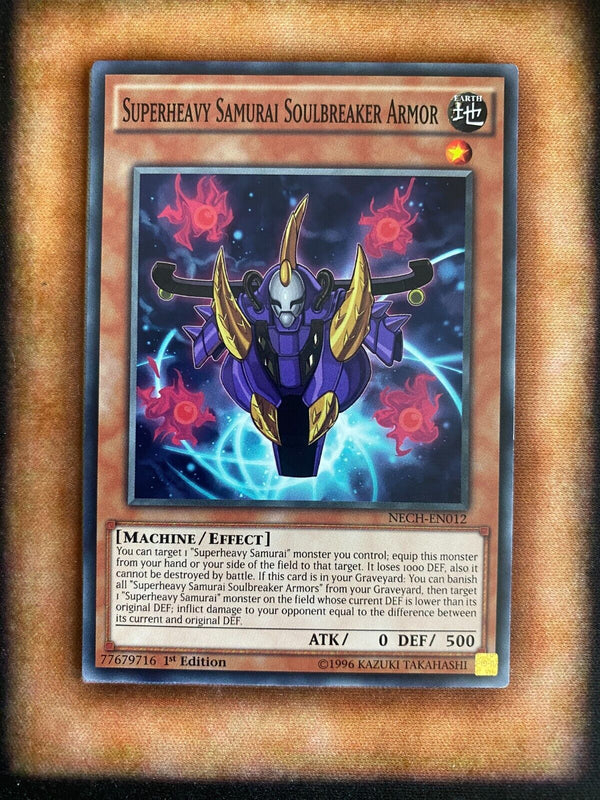 Yugioh Superheavy Samurai Soulbreaker Armor NECH-EN012 Common 1st Edition VLP/NM