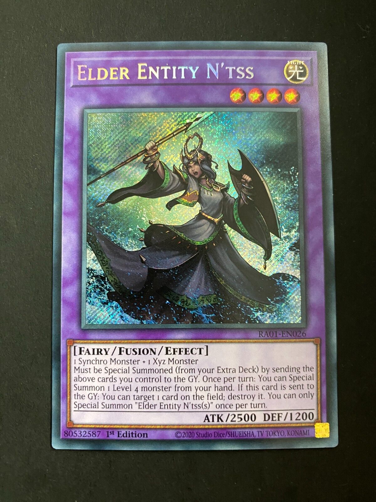 Yugioh Elder Entity N'tss RA01-EN026 Secret Rare 1st Edition NM