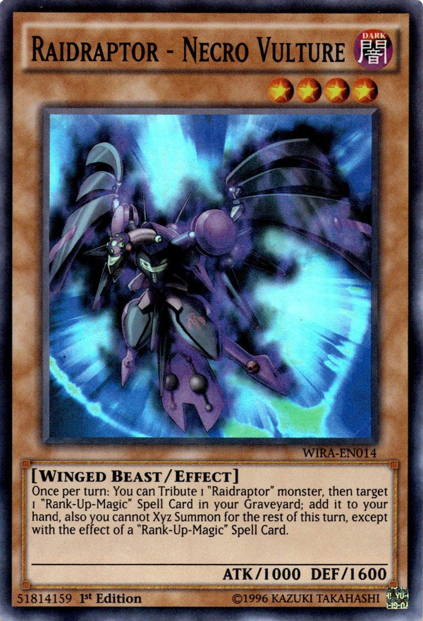 Yugioh Raidraptor Necro Vulture WIRA-EN014 Super Rare 1st Edition VLP/NM