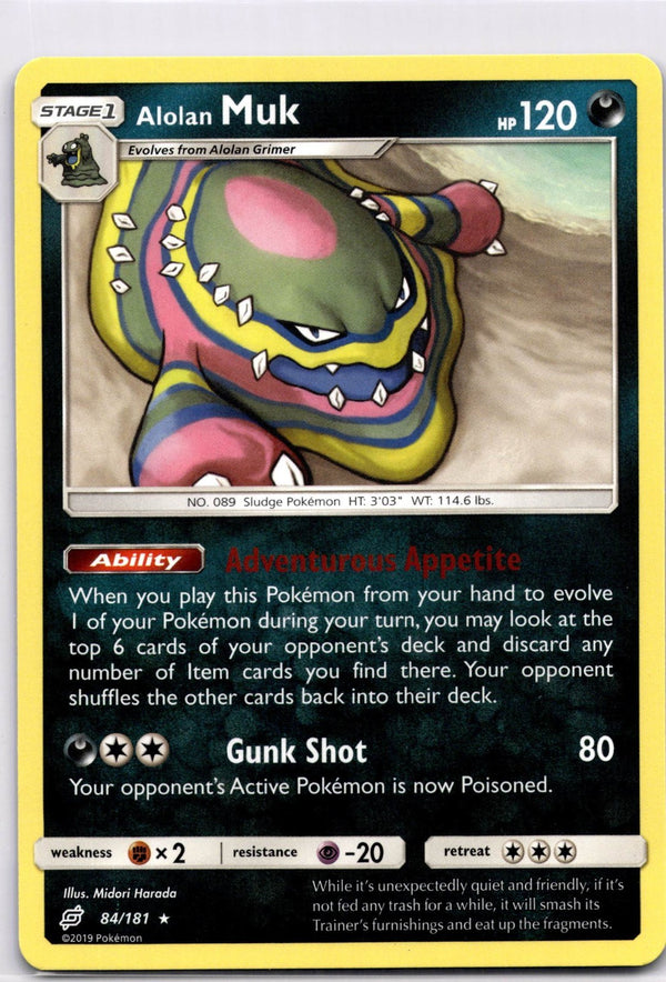 Pokemon Alolan Muk 84/181 Team Up Non Holo NM