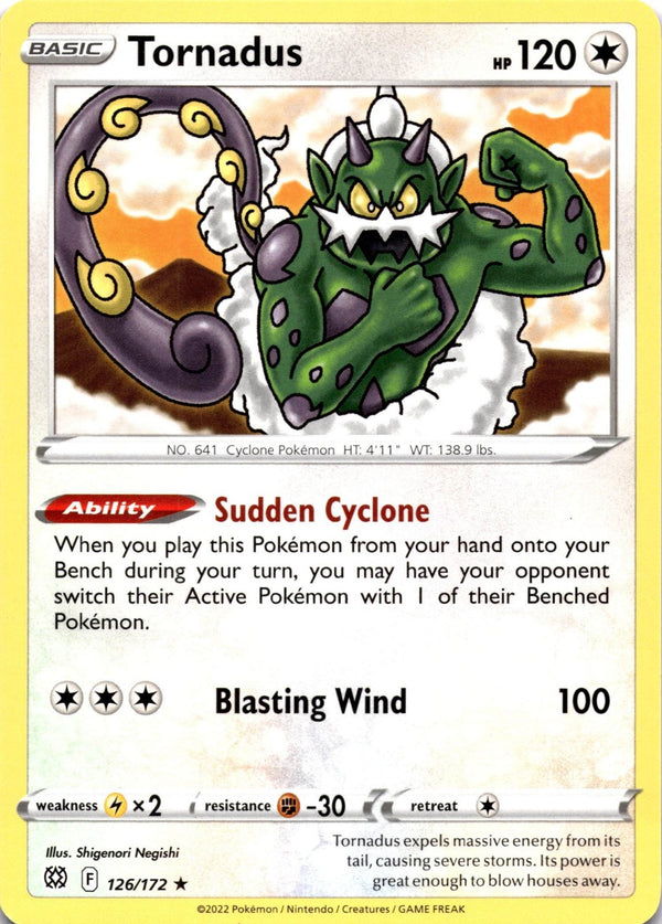 Pokemon Tornadus 126/172 Brilliant Stars Non Holo NM