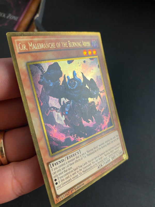Yugioh Cir, Malebranche of the Burning Abyss PGL3-EN045 Gold Rare 1st Edition LP