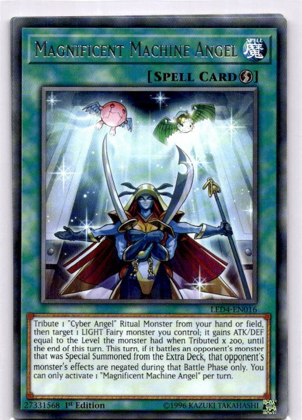 Yugioh Magnificent Machine Angel LED4-EN016 Rare 1st Edition NM