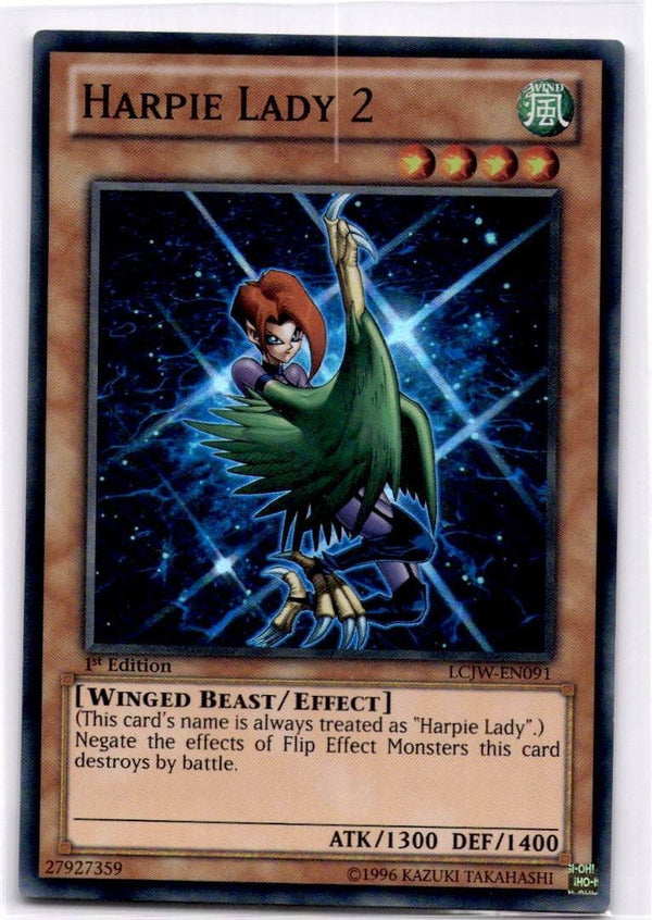 Yugioh Harpie Lady 2 LCJW-EN091 Super Rare 1st Edition NM