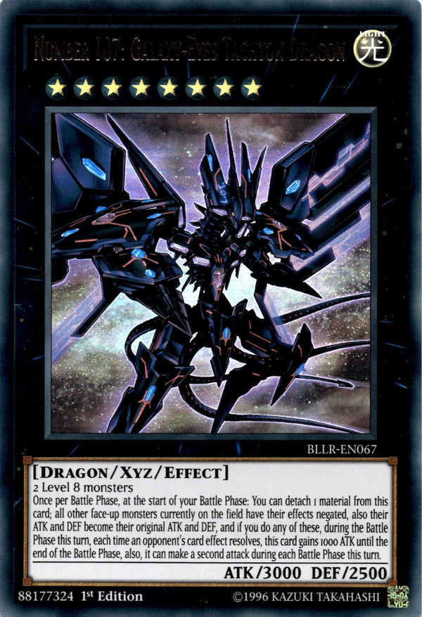 Yugioh Number 107: Galaxy-Eyes Tachyon Dragon BLLR-EN067 Ultra Rare 1st Ed LP
