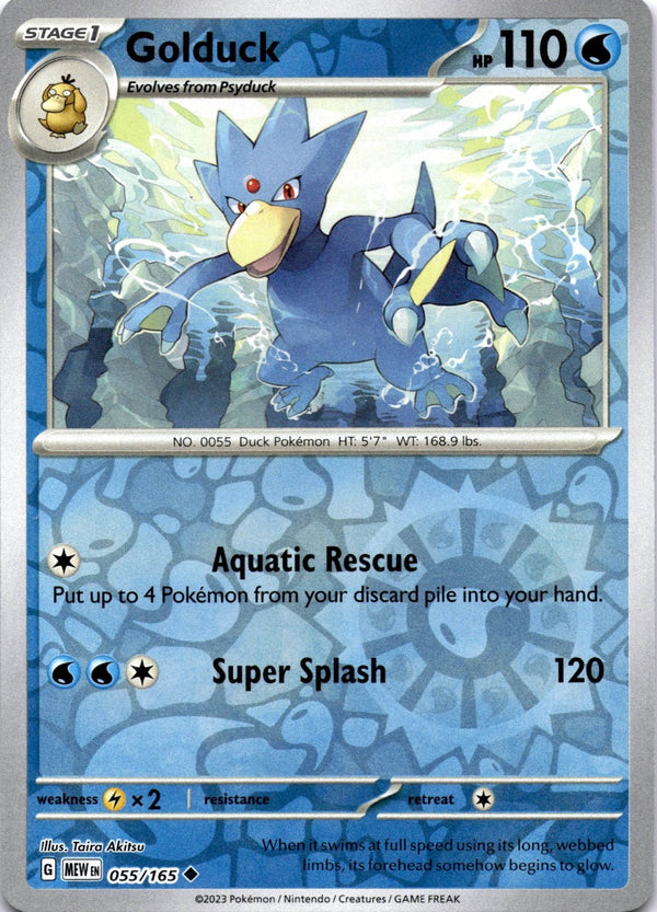 Pokemon Golduck 055/165 Pokemon 151 Reverse Holo NM