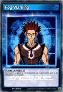 Yugioh Fog Warning SGX3-ENS08 Speed Duel Common 1st Edition NM