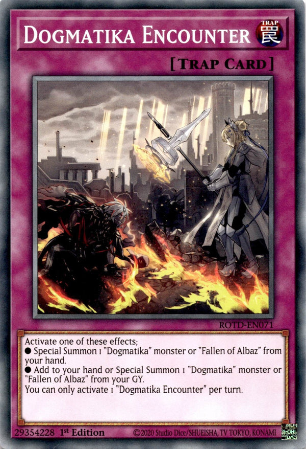 Yugioh Dogmatika Encounter ROTD-EN071 Common 1st Edition NM