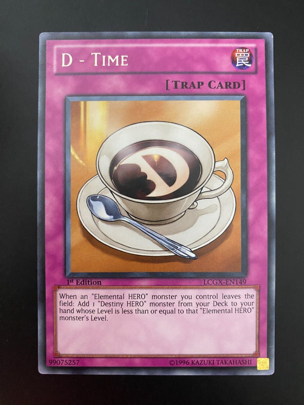 Yugioh D - Time LCGX-EN149 Rare 1st Edition VLP