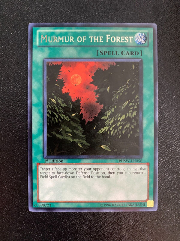 Yugioh Murmur of the Forest PHSW-EN058 Rare 1st Edition VLP/NM