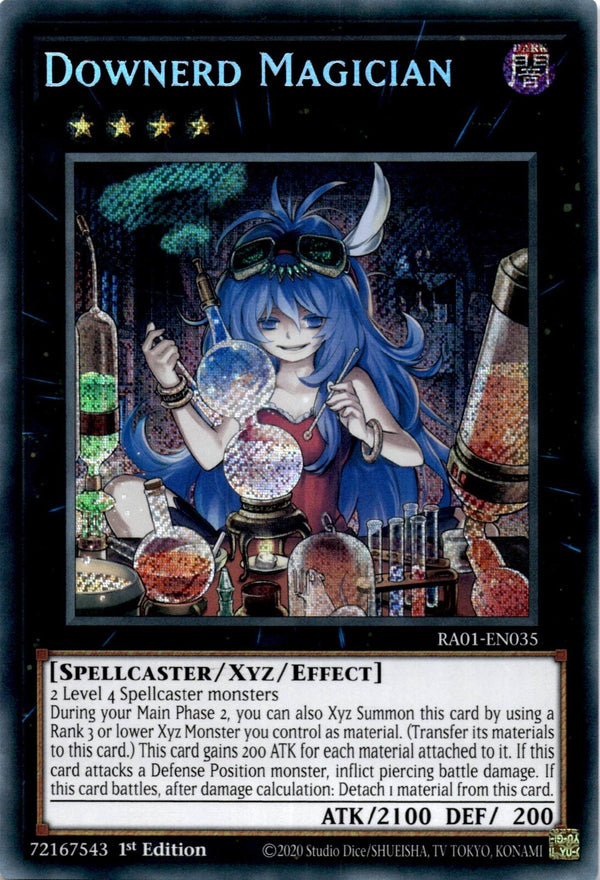Yugioh Downerd Magician RA01-EN035 Secret Rare 1st Edition NM