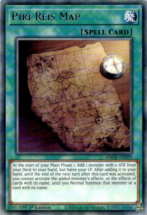 Yugioh Piri Reis Map AMDE-EN059 Rare 1st Edition NM