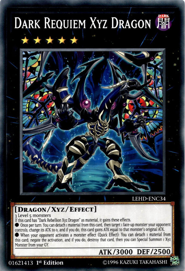 Yugioh Dark Requiem Xyz Dragon LEHD-ENC34 Common 1st Edition NM